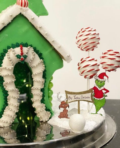 The Grinch House The Grinch Gingerbread House, Grinch Gingerbread House Ideas, Whoville Gingerbread House, Grinch Gingerbread House, Grinch House, Gingerbread House Decorating, Gingerbread House Ideas, Cindy Lou, Gingerbread Houses