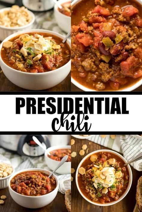 Presidential Chili - Featuring a special twist that elevates this comforting dish to an extraordinary level of flavor! Secret Chili Ingredients, Hearty Chili Recipe, Autumn Salad Recipes, Hearty Chili, Chili Ingredients, Healthy Honey, Fall Soups, Best Slow Cooker, Chili Recipe