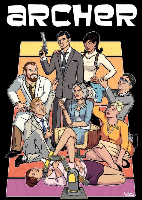 Archer Show, Archer Series, Archer Cartoon, Archer Tv Show, Archer Fx, Makeover Madness, Sterling Archer, Archer Characters, Which Character Are You