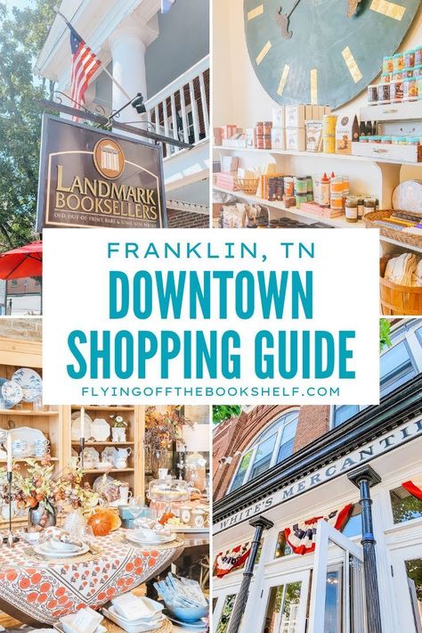 Love to shop on a trip? Then you'll love all the boutique shops in downtown Franklin, Tennessee! Here's a full guide to gift shops, clothing boutiques, and more! Downtown Franklin Tn, Franklin Tennessee Christmas, Nashville Attractions, Nashville Travel Guide, Nashville Travel, Planning Trips, Tennessee Nashville, Vacation 2023, Girls Trips