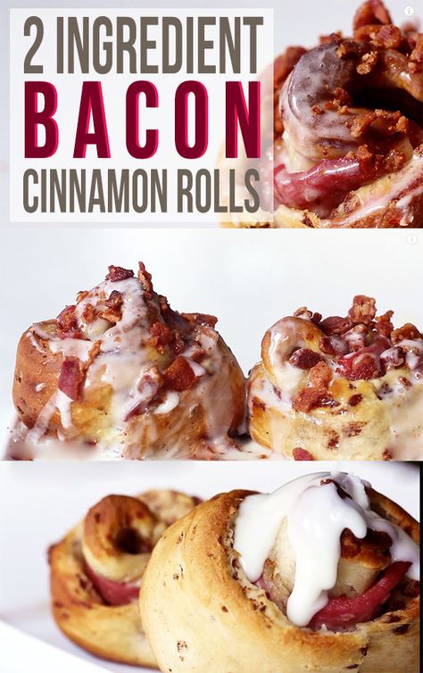 30 Bacon Recipes That Prove It’s The Best Food On Earth Cinnamon Roll Twists, Bacon Twist, No Bake Breakfast, Buzzfeed Recipes, Bacon Biscuits, Bacon Cinnamon Rolls, Bake Breakfast, Cinnamon Rolls Recipe, Bacon Recipes