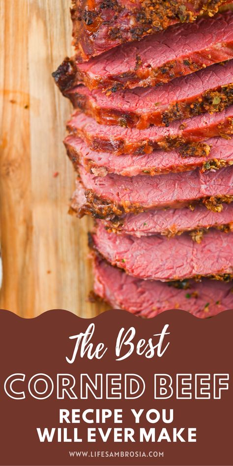 Baked Corned Beef Smoked Corned Beef Brisket, Best Corned Beef Recipe, Baked Corned Beef, Smoked Corned Beef, Corned Beef Recipe, Cooking Corned Beef, Corn Beef, Beef Brisket Recipes, Corned Beef Brisket