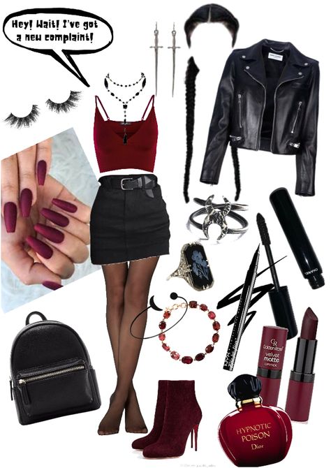 Mazikeen Lucifer Outfits, Maze Outfits From Lucifer, Red Downtown Aesthetic, Lana Del Rey Song Aesthetic, Darkcore Outfits, Autumn Goth Outfits, Mazikeen Outfits, Fall Halloween Outfits, Alt Grunge Aesthetic