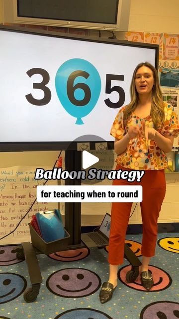 Paige | Third Grade Teacher on Instagram: "Here is a fun strategy for teaching rounding! This stick with my class so quickly and I still catch them using this strategy! 🎈  #teacher #teachertips #tpt #teachersfollowteachers #firstyearteacher #secondyearteacher  #teacherleaders #rounding #teacherhacks" Rounding And Estimating Activities, Rounding For 3rd Grade, Estimation Activities 3rd Grade, Math Rounding 3rd Grade, Rounding Activity 3rd Grade, Rounding Numbers 4th Grade, Rounding Worksheets 3rd Grade, Teaching Rounding 3rd Grade, Rounding Anchor Chart 3rd