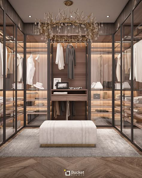 Master Bedroom Design on Behance Luxurious Closet, Bedroom Inspirations Master, Dream Closet Design, Modern Cupboard Design, Luxury Closets Design, Modern Bedroom Interior, Statement Chandeliers, Closet Decor, Wardrobe Design Bedroom