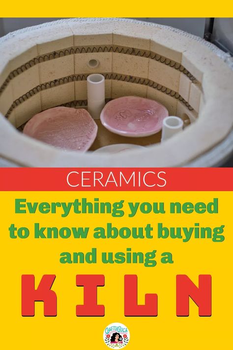 What you need to know if you are new to kilns for ceramics. Click through to learn more. Throwing Clay, Pottery Kiln, Beginner Pottery, Pot Crafts, Paint Your Own Pottery, Diy Ceramic, Clay Pot Crafts, Pottery Techniques, Pottery Crafts