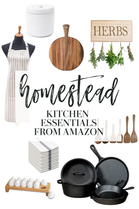 Kitchen Essentials Checklist, Amazon Kitchen Decor, Kitchen Essentials List, Amazon Tools, Kitchen Diys, Homestead Kitchen, Amazon Kitchen Must Haves, Place Settings Thanksgiving, Kitchen Necessities