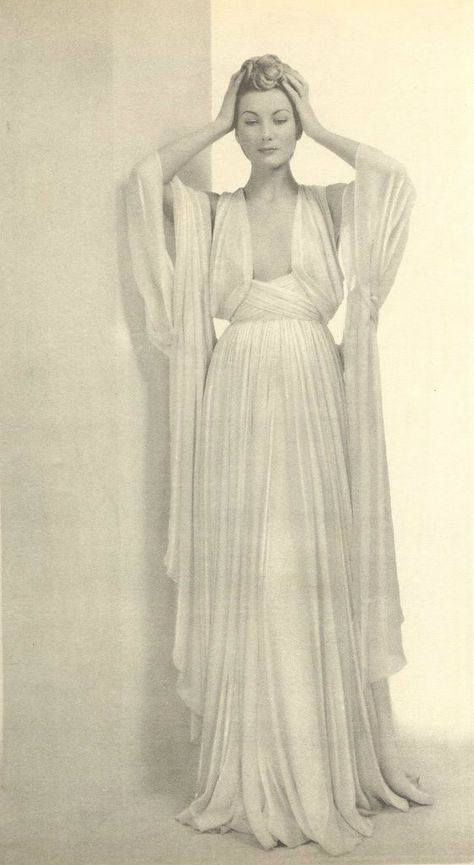 Lucien Lelong 30s Glamour, Lucien Lelong, Madame Gres, Jean Patou, Old Hollywood Style, Formal Evening Wear, Jeanne Lanvin, 30s Fashion, Vintage Icons