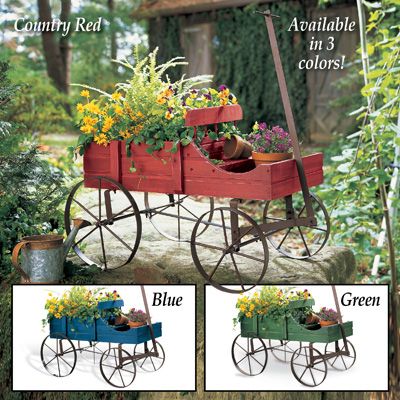 Amish Wagon Decorative Garden Planter Backyard Planter, Backyard Planters, Wagon Planter, Wood Wagon, Garden Wagon, Wheelbarrows, Seasonal Displays, Indoor Outdoor Planter, Garden Backyard