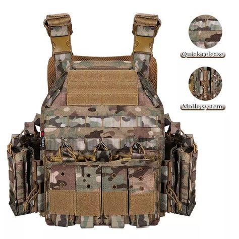 Military Tactical Vest, Molle Vest, Combat Suit, Plate Carrier Vest, Armor Vest, Military Vest, Armor Plate, Combat Armor, Hydration Backpack