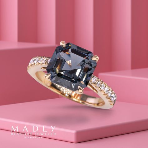 1.5 - 2+ carat grey spinel ring Spinel Ring Engagement, Unusual Engagement Rings, Spinel Ring, Pink Spinel, Price Range, Put A Ring On It, 3 Carat, Make It Happen, 2 Carat