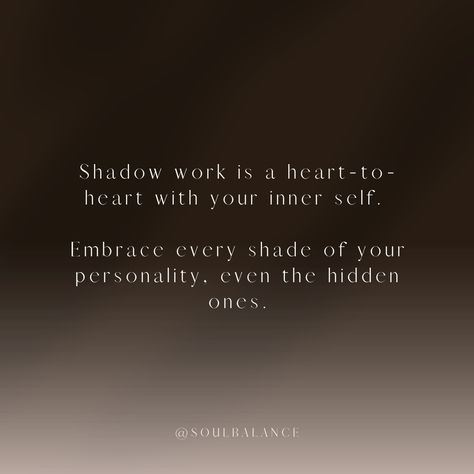 Day 1 - Monday Caption: “🌟 Exploring the Depths: Understanding Shadow Work 🌟 Hello, wonderful souls! Today, let’s embark on a journey that takes us within, as we unravel the fascinating concept of shadow work. 🌌✨ 🤷‍♀️ What Exactly is Shadow Work? Think of shadow work as a heart-to-heart conversation with your inner self. 🗣️ It’s about embracing every shade of your personality – the bright ones that everyone sees, and the softer, less visible ones too. These “shadows” encompass emotions like Shadow Work Spiritual Quotes, Quotes About Shadow Work, Shadow Self Quotes, Soul Work, Shadow Work Quotes, Shadow Self, Shadow Meaning, Shadow Quotes, Ford Quotes