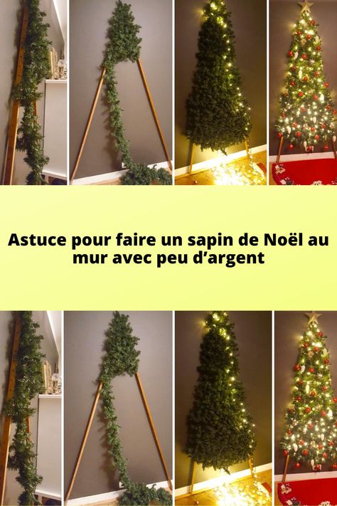 Astuce pour faire un sapin de Noël au mur avec peu d’argent Sapin Noel Diy, Season Craft, Noel Diy, Merry Xmas, Just Do It, Halloween, Christmas, Home Decor, Natal