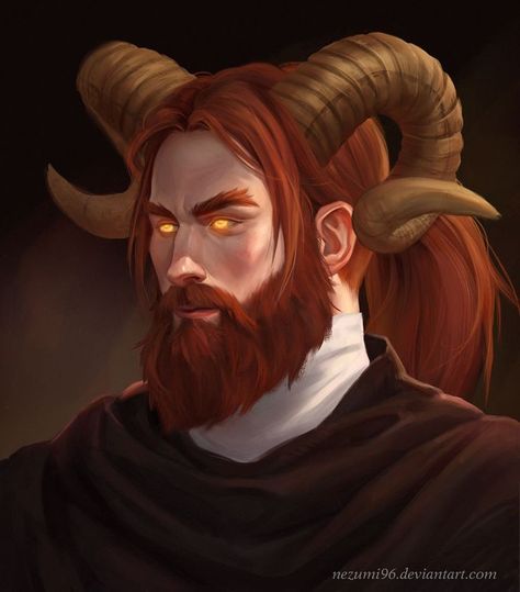 Satyr Knight, Satyr Portrait, Commission Prices, Fantasy Portraits, Mystical World, Knight Art, Wacom Intuos, Dungeons And Dragons Characters, Demon Art