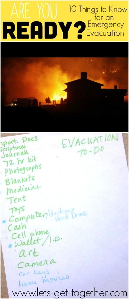 10 Things to Know for an Emergency Evacuation from a Family Who Lived It - a family who recently was evacuated because of wildfire shares 10 things you can know or do now to be more prepared if it ever happened to you. Great suggestions! #beprepared #fhe Prepping Ideas, Disaster Management, Emergency Prepardness, Evacuation Plan, Emergency Evacuation, Personal Progress, Emergency Preparation, Fire Prevention, Homestead Survival