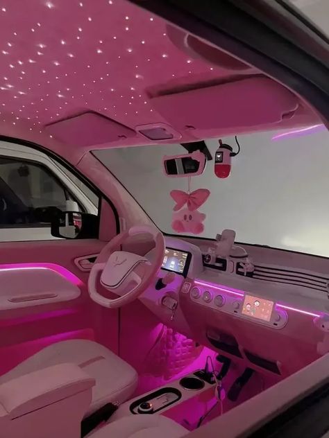 Step Inside Luxury: Explore Aesthetic Car Interiors That Define Elegance! -  #Aesthetic #Car #Define #elegance #Explore #interiors #Luxury #Step Fluffy Seat Covers, Car Interior Aesthetic, Hot Pink Cars, Cute Car Decor, Princess Car, Aizen Power, Pink Car Accessories, Explore Aesthetic, Hello Kitty Car