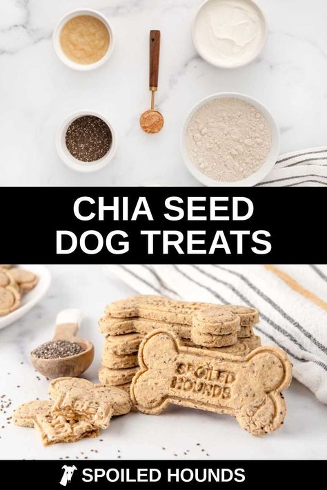 Homemade Chia Seed Dog Treats Dog Treats Business, Diy Dog Treats Healthy, Best Dog Treats, Dog Treat Business, Treat Business, Organic Dog Treats, Dog Treats Homemade Easy, Dog Biscuit Recipes, Healthy Dog Treats Homemade