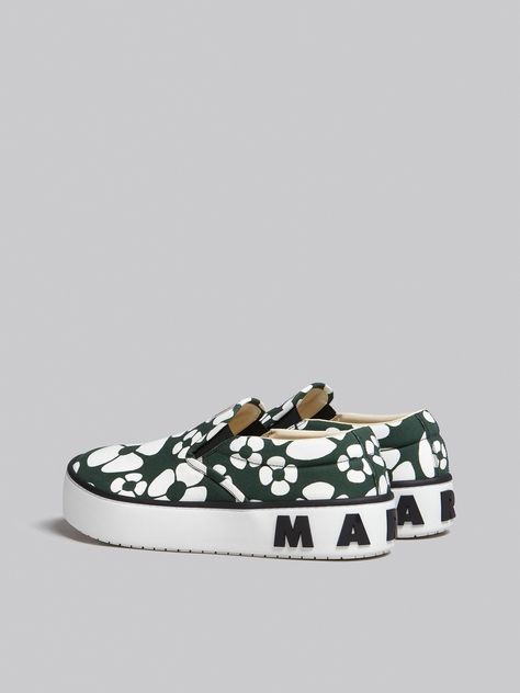 MARNI x CARHARTT WIP - green slip-on sneakers | Marni Progress Logo, Marni Market, Carhartt Work In Progress, Carhartt Wip, Canvas Sneakers, Bags Accessories, Work In Progress, Slip On Sneakers, Mens Shoes Sneakers