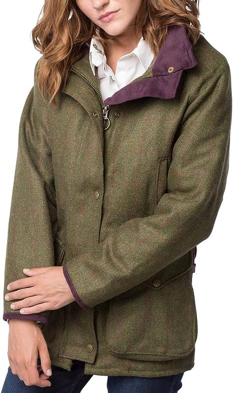 Are you really a country lover without a classic tweed coat? Rydale coat featuring an elegant plum collar is perfect for the upcoming Autunm. Country Activities, Mid Length Coat, Womens Tweed Jacket, Equestrian Riding, Tweed Coat, Equestrian Style, Tweed Jacket, Horse Riding, Feminine Style