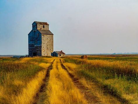 Alberta, Saskatchewan, Manitoba Grain Elevators | Moreland Saskatchewan - August 2023 | Facebook Saskatchewan Prairies, Grain Elevators, Photo Board, Photo Boards, South Dakota, Grain, The Past, Illustrations, Architecture