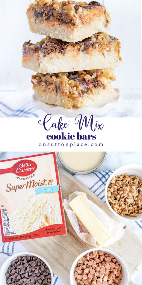 Raspberry Cake Mix Bars, Bar Cookies Made With Cake Mixes, Yellow Cake Cookie Bars, White Cake Mix Cookie Bars, Easy Cake Mix Cookie Bars, Cake Mix Sugar Cookie Bars, Bar Cookies 9x13 Easy, Dessert With Cake Mix Boxes, Cakemix Cookie