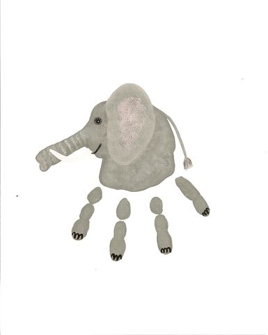 HandprintCreations Footprint Painting, Hand Print Animals, Handprint Painting, Hand Print Art, Toddler Projects, Circus Crafts, Diy Kid Activities, Elephant Crafts, Bug Crafts