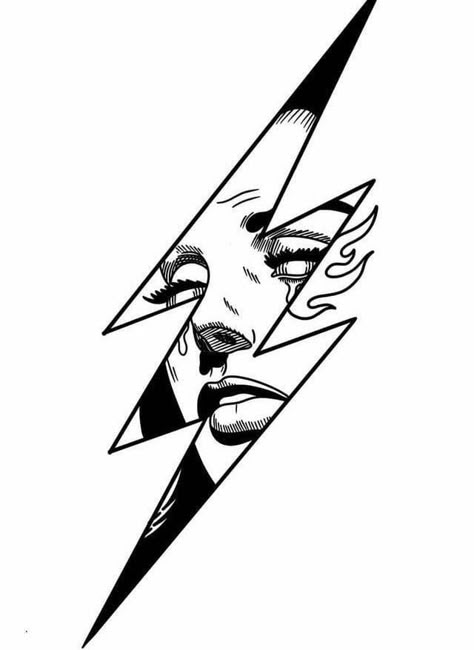 Lightning Bolt Tattoo, Lightning Tattoo, Bolt Tattoo, Surreal Tattoo, Original Tattoos, Cool Small Tattoos, Tattoo Design Book, Heart Drawing, Drawings Ideas