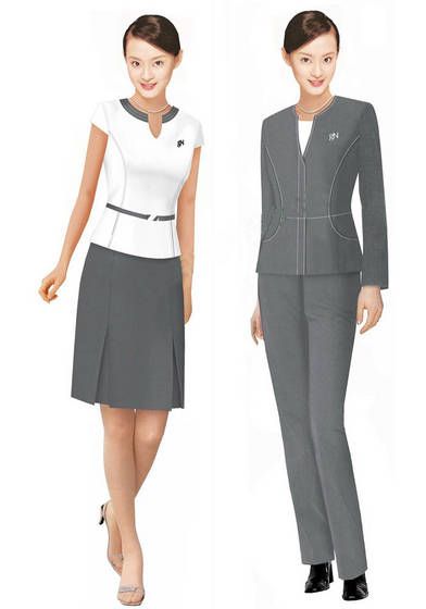 Office Uniform(id:4566297). View product details of Office Uniform from Xingtai Xinshankouan Trade Co., Ltd. manufacturer in EC21 Scrubs Uniform Fashion, Dental Uniforms, Clothes Details, Uniform Clothes, Company Uniform, Hotel Uniform, Office Clothes, Staff Uniforms, Corporate Uniforms