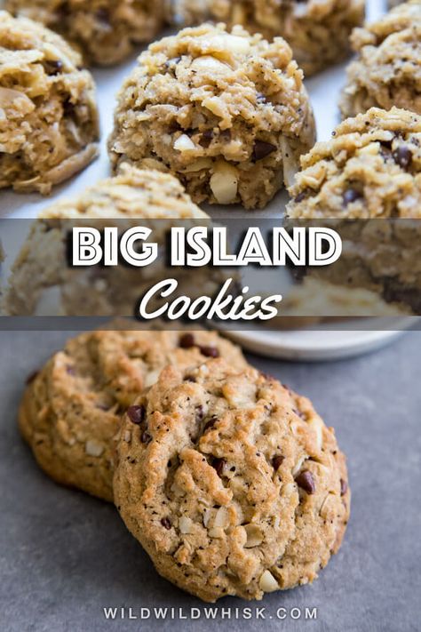 Island Cookies, Kitchen Sink Cookies, Cookie Spread, Macadamia Nuts, Chewy Cookie, Shortbread Cookies, Mini Chocolate Chips, Rolled Oats, Vegetarian Chocolate