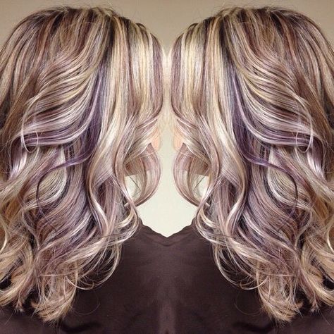 Today's hair inspiration! Blonde with eggplant infusion. I love this!! I think this is going to be my next color with Holly.  @atouchofcolormakeup.com #sheltonctsalon #fairfieldcountyhair  #shelton #sheltonhairstylist #hairmagic #hairwishes #cthair #loveyourhair http://ift.tt/1qkpLf1 Purple Highlights Blonde Hair, Purple Hair Highlights, Violet Hair Colors, Blonde Lowlights, Cool Blonde Hair, Violet Hair, Purple Highlights, Highlights And Lowlights, Red Highlights