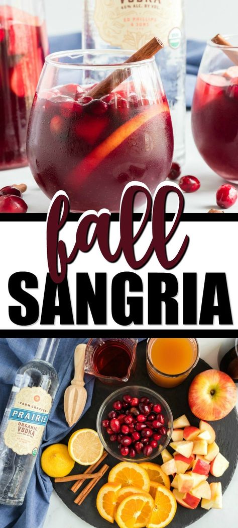 Fall Sangria Recipes Red, Vodka Sangria, Thanksgiving Sangria, Fall Sangria Recipes, Cranberry Sangria, Red Sangria Recipes, Easy Sangria Recipes, Red Wine Sangria, Apple Sangria