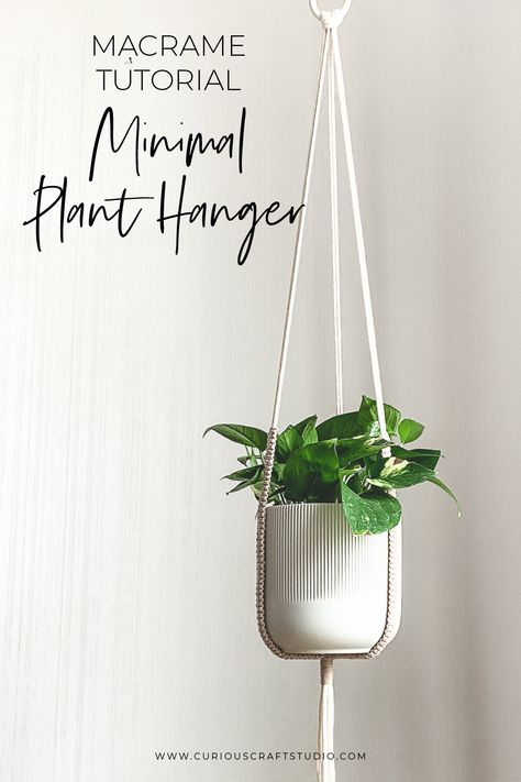 Easy Macrame Plant Hanger, Simple Macrame Plant Hanger, Plant Hanger Tutorial, Rope Plant Hanger, Easy Macrame, Macrame Plant Hanger Tutorial, Macrame Plant Hanger Patterns, Simple Macrame, Macrame Hanging Planter