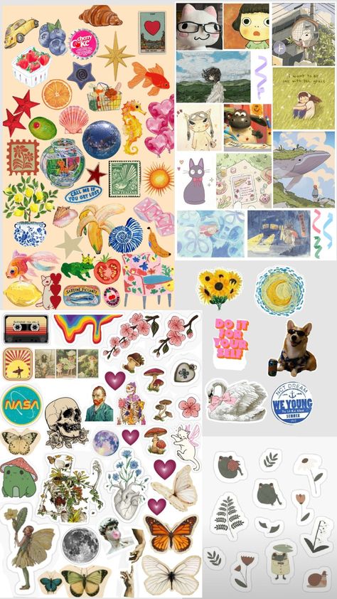 journal sticker printable Collage Stickers, Sticker Printable, Sticker Journal, Journal Sticker, Journal Stickers, Printable Stickers, Collage, Pins