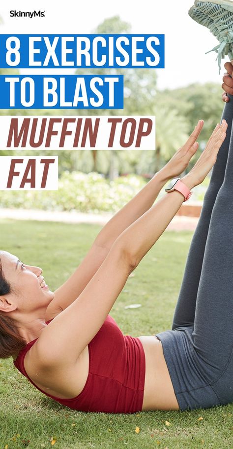 8 Exercises to Blast Muffin Top Fat Ab Workou, Best Abdominal Exercises, Abdominal Exercises, Ab Workouts, Fat Loss Workout, Belly Workout, Weights Workout, Lose Belly, Lose Belly Fat