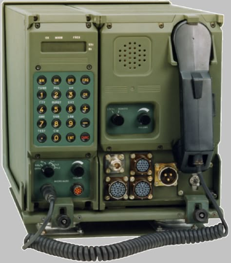 VHF hand-held radio - It is also Military Communication Equipment launched in 1998, together with the VRC-301 150 W HF tactical transceiver. more details about this equipment contact @navelec Radio Equipment, Old Technology, Retro Gadgets, Control Panels, Amateur Radio, Military Gear, Mechanical Design, Military Equipment, Prop Design