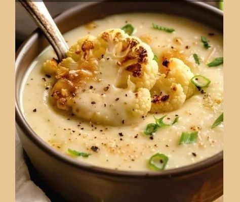 We are food fanatics - combine the world's best recipes for food online in one delicious place. Do you like food? We are your people. Cheddar Cauliflower Soup, Roasted Garlic Soup, Cheddar Cauliflower, Slow Cooker Quinoa, Cauliflower Roasted, Enchiladas Healthy, Hand Pies Savory, Garlic Cheddar, Daily Schedule Kids