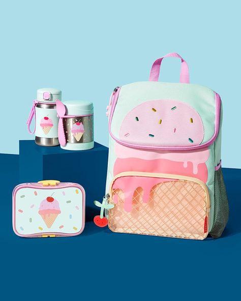 Buy Now >> Skip Hop Sparks Kid's #Backpack, Kindergarten Ages 3-4, Ice Cream #backtoschool Ice Cream Branding, Lunch Kit, Ice Cream Brands, Christmas Jammies, Skip Hop, Zipper Charms, Trendy Kids, Kids Set, Big Adventure