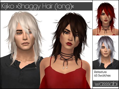 Messy Hair Cc Sims 4, Sims 4 Shaggy Hair Cc, Sims 4 Punk Hair Cc, Sims 4 Shaggy Hair, Sims 4 Spiky Hair, Sims 4 Cc Wolfcut, Sims 4 Male Hairstyles, Sims 4 Messy Hair, Long Emo Hair