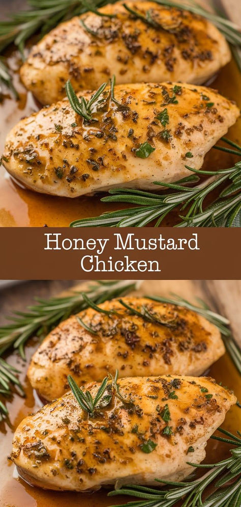 Sweet and Savory Honey Mustard Chicken – Juicy chicken breasts coated in a rich honey mustard sauce, then baked to golden perfection! This Honey Mustard Chicken is an easy, flavorful meal that everyone will love. Crockpot Mustard Chicken, Dijon Mustard Chicken Baked, Mustard Honey Chicken, Honey Marinade For Chicken, Mustard Sauce For Chicken, Mustard Marinade For Chicken, Dijon Mustard Chicken, Baked Honey Mustard Chicken, Honey Mustard Chicken Breast