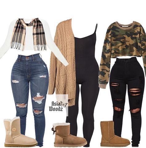 Black Uggs Outfit Baddie, Wearing Vs Styling Outfits, Brown Uggs Outfit, Teenage Outfits, Swag Outfits For Girls, Tween Outfits, Cute Comfy Outfits, Teenager Outfits, Cute Swag Outfits