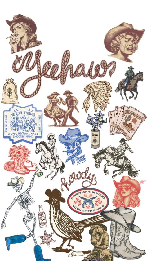 College Canvas, 21st Birthday Sign, Cowboy Photography, Wild West Party, Instagram Background, Hippie Wallpaper, Picture Collage Wall, Phone Wallpaper Patterns, Vintage Paper Dolls