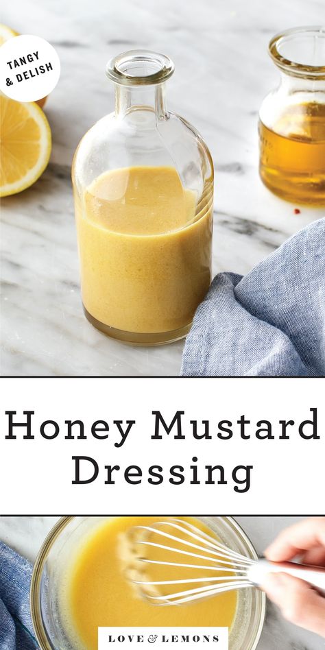 Honey Mustard Dressing Recipe - Love and Lemons Honey Mustard Dressing Recipe, Mustard Dressing Recipe, Honey Mustard Salad Dressing, Mustard Salad Dressing, Green Bean Salad Recipes, Honey Mustard Recipes, Homemade Honey Mustard, Delicious Salad Dressings, Honey Mustard Vinaigrette