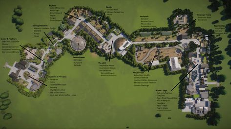 Zoo Map Design, Planet Zoo Layout, Planet Zoo Layout Ideas, Zoo Layout, Planet Ideas, Epic Landscape, Workstation Ideas, Zoo Boo, Animal Enclosures