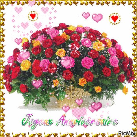 joyeux-anniversaire-gif-fleur-3 Birthday Fashion, Daughter Quotes, Happy Birthday Greetings, Birthday Greetings, Beautiful Roses, Christmas Humor, Birthday Wishes, Animated Gif, Image Search