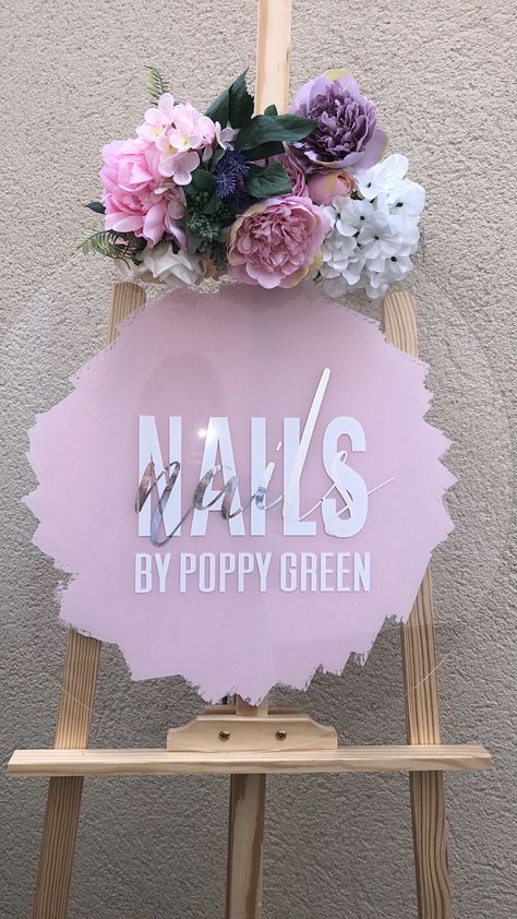 Beauty Studio Decor, Salon Door, Manicure Station, Beauty Room Salon, Signage Signs, Cute Coffee Shop, Neon Box, Nail Salon Decor, Door Plaque