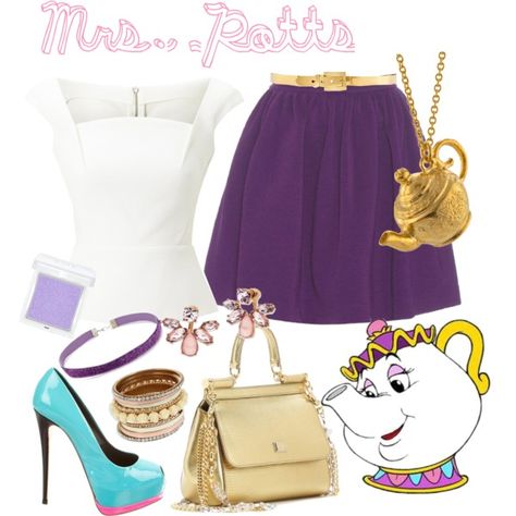 Mrs POtts Disneybounding Disney Princess Inspired Outfits, Princess Inspired Outfits, Disney Dress Up, Mrs Potts, Disney Themed Outfits, Disney Inspired Fashion, Character Inspired Outfits, Disney Bound Outfits, Disney Inspired Outfits