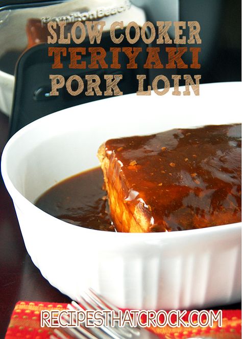 Are you looking for a quick, easy meal with amazing flavor and a great sauce? Then you must try this Slow Cooker Teriyaki Pork Loin. Teriyaki Pork Loin, Pork Loin Crock Pot Recipes, Slow Cooker Pork Loin, Crockpot Pork Loin, Teriyaki Pork, Slow Cooker Teriyaki, Pork Loin Recipes, Crock Pot Recipes, Crockpot Pork