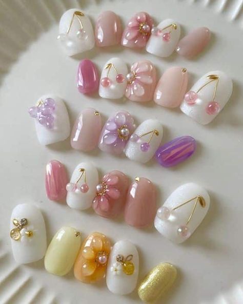 Japanese-gel-nail-brands Japanese Short Nail Art, Short Japanese Nails, Japanese Nails Designs, Cute Japanese Nails, Japanese Gel Nails, School Moodboard, Japan Nail Art, Pop Nails, Bird Diy