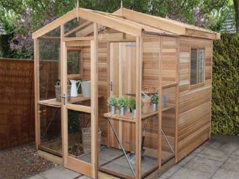 Half Shed and Half Greenhouse Combo | Cousins Conservatories & Garden Buildings Half Greenhouse, Shed Greenhouse Combo, Shed And Greenhouse, Greenhouse Shed Combo, Shed Greenhouse, Loft Plans, Diy Greenhouse Plans, Lean To Greenhouse, Veg Patch