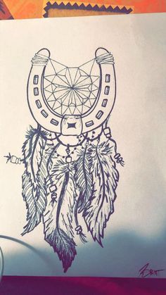 Land Tattoos, Atrapasueños Tattoo, Tattoos For Women On Thigh, Images Noêl Vintages, Horse Shoe Tattoo, Cowgirl Tattoos, Dream Catcher Tattoo Design, Country Tattoos, Western Tattoos